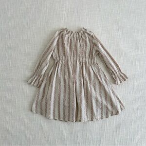 Noralee Elegant Cream and Brown Kids Dress